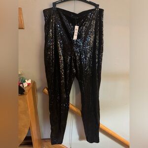 Inc sequin dress pants, black, sz XL, NWT,
